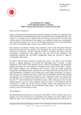 Statement by the Delegation of Turkey on the presidential elections in Ukraine, held on 25 May 2014