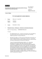 Journal der 757. Plenarsitzung des Forums