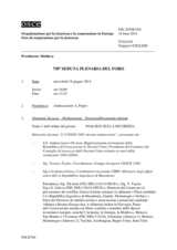 Giornale della 758a Seduta plenaria del Foro di cooperazione per la sicurezza