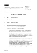 Journal de la 755ème séance plénière du Forum