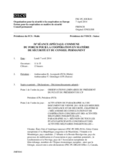 Journal de la 54ème séance commune du Forum pour la coopération en matière de sécurité et du Conseil permanent