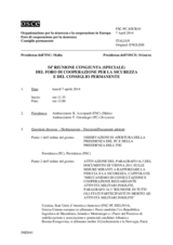 Giornale della 54a Riunione congiunta del Foro di cooperazione per la sicurezza e del Consiglio permanente