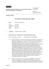 Giornale della 751a Seduta plenaria del Foro di cooperazione per la sicurezza