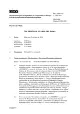Diario de la 751ª Sesión plenaria del Foro de Cooperación en materia de Seguridad  