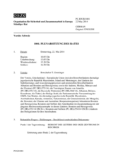 Journal der 1001. Plenarsitzung des Ständigen Rates 