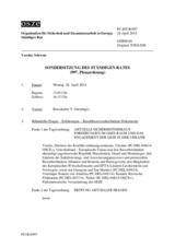 Journal der 997. Sondersitzung des Ständigen Rates