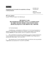 Décision No 1120 du Conseil permanent