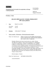 Journal de la 996ème séance spéciale du Conseil permanent