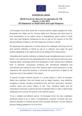 Statement by the Delegation of Italy-European Union in response to the presentations by  Mr. B. Montebello, Director Trade Services, Ministry for the Economy, Investment and Small Business of Malta, and by Mr. T. Göbel, Head of the Arms Control Division