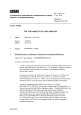 Journal der 759. Plenarsitzung des Forums