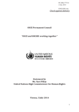 Address by the United Nations High Commissioner for Human Rights, Ms. Navi Pillay