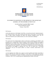 Statement by the Delegation of Norway in response to the presentation by the Secretary General of the Annual Evaluation Report on the Implementation of the 2004 OSCE Action Plan for the Promotion of Gender Equality