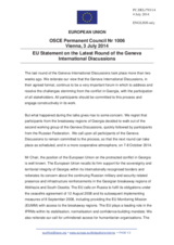 Statement by the Italian EU Presidency on the 28th round of the Geneva International Discussions, held in Geneva, Switzerland, on 17 and 18 June 2014
