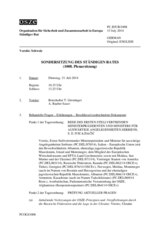 Journal der 1008. Sondersitzung des Ständigen Rates