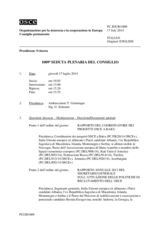 Giornale della 1009a Seduta plenaria del Consiglio permanente