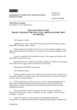 Permanent Council Declaration No. 2/14