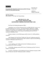 Beschluss Nr. 4/14 des Forums für Sicherheitskooperation