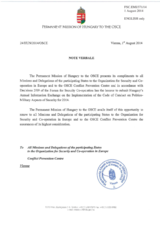 Response by the Delegation of Hungary to the Questionnaire on the Code of Conduct on Politico-Military Aspects of Security