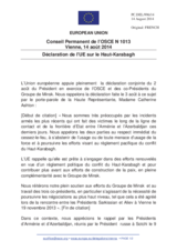 Déclaration de l'UE sur le Haut-Karabagh