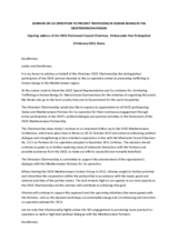 Opening address by Ambassador Ihor Prokopchuk, Chairman of the OSCE Permanent Council Chairman