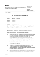 Journal der 761. Plenarsitzung des Forums