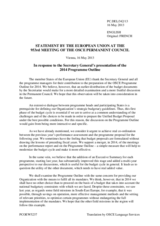 Statement by the Irish Presidency of the Council of the EU in response to the presentation of the 2014 Programme Outline by the Secretary General, Ambassador Lamberto Zannier
