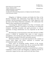Statement by the Delegation of Tajikistan in response to the presentations by the Chairpersons of the Security Committee, the Economic and Environmental Committee, and the Human Dimension Committee
