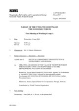 Journal of the 3rd Day of the Twelfth Meeting of the Economic Forum