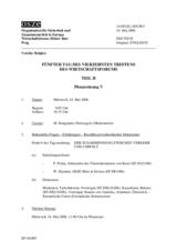 Journal of the Fifth Day of the Fourteenth Meeting of the Economic Forum, Part II (de)