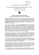 Address by Andre Mernier, Secretary-General of the Energy Charter Secretariat, session I