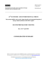 Consolidated Summary of the 2nd Preparatory Meeting of the 21st OSCE Economic and Environmental Forum