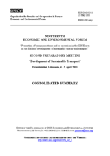 Consolidated Summary of the 2nd Preparatory Meeting of the 19th OSCE Economic and Environmental Forum