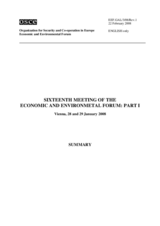 Consolidated Summary  of the 16th Meeting of the Economic and Environmental Forum: Part 1