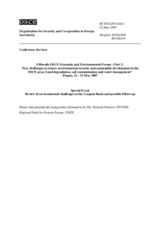 Background information by Mr. Nickolai Denisov, ENVSEC Regional Desk for Eastern Europe,UNEP