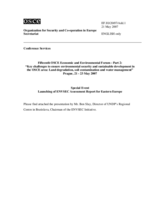 Presentation by Mr. Ben Slay, Director of UNDP's Regional Centre in Bratislava, Chairman of the ENVSEC Initiative