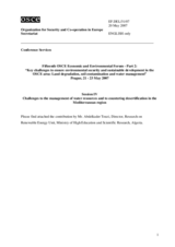 Contribution by Mr. Abdelkader Touzi, Director, Research on Renewable Energy Unit, Ministry of High Education and Scientific Research , Algeria