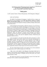 Talking points by Mr. Lyubomir Todorov, Minister Plenipotentiary, Bulgaria