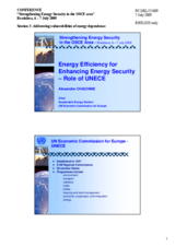 Presentation by Alexandre Chachine, Sustainable Energy Division, United Nations Economic Commission for Europe