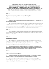 Presentation by Najat Kadyrov, Executive Director, Confederation of Employers of the Republic of Kazakhstan