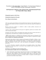 Presentation by Andrea Marto, Deputy Minister/Secretary General, Ministry of Labour, Social Affairs and Equal Opportunities, Albania