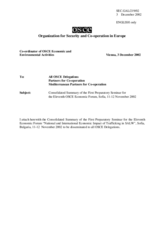 Consolidated Summary of the first preparatory seminar for the 11th Economic Forum