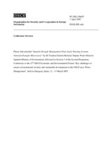 Presentation by Dr Teodoro Estrela Monreal, Deputy Water Director Spanish Ministry of Environment