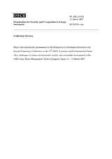 Presentation by the Delegation of Azerbaijan