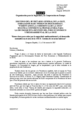 Speech by the OSCE Secretary General, Ambassador Marc Perrin de Brichambaut (es)