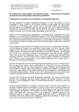 Presentation by M. Mirakhmedov, Water Supply and Sanitation Expert, Public-Private Partnership Agreements, Islohotkonsaltservis Consulting, Uzbekistan