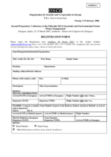 Registration form