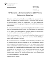 Closing statement by the Delegation of Switzerland