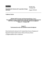 Statement by Stanislau Matuk, Director of Department of Regional Development and Environment, Ministry of Economy, Belarus (ru)
