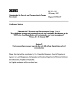 Contribution by Nusratullo Nozaninov, Head of Department, Agency on Land Management, Cartography and Geodesy, Department of External Relations and Information, Tajikistan