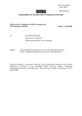 Consolidated summary of the second preparatory conference for the 14th OSCE Economic Forum